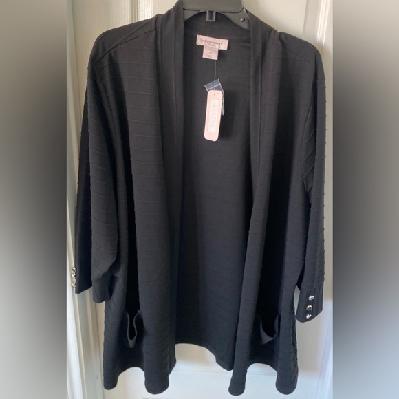 Women’s Allison Daley black cardigan size 3X - Picture 1 of 8